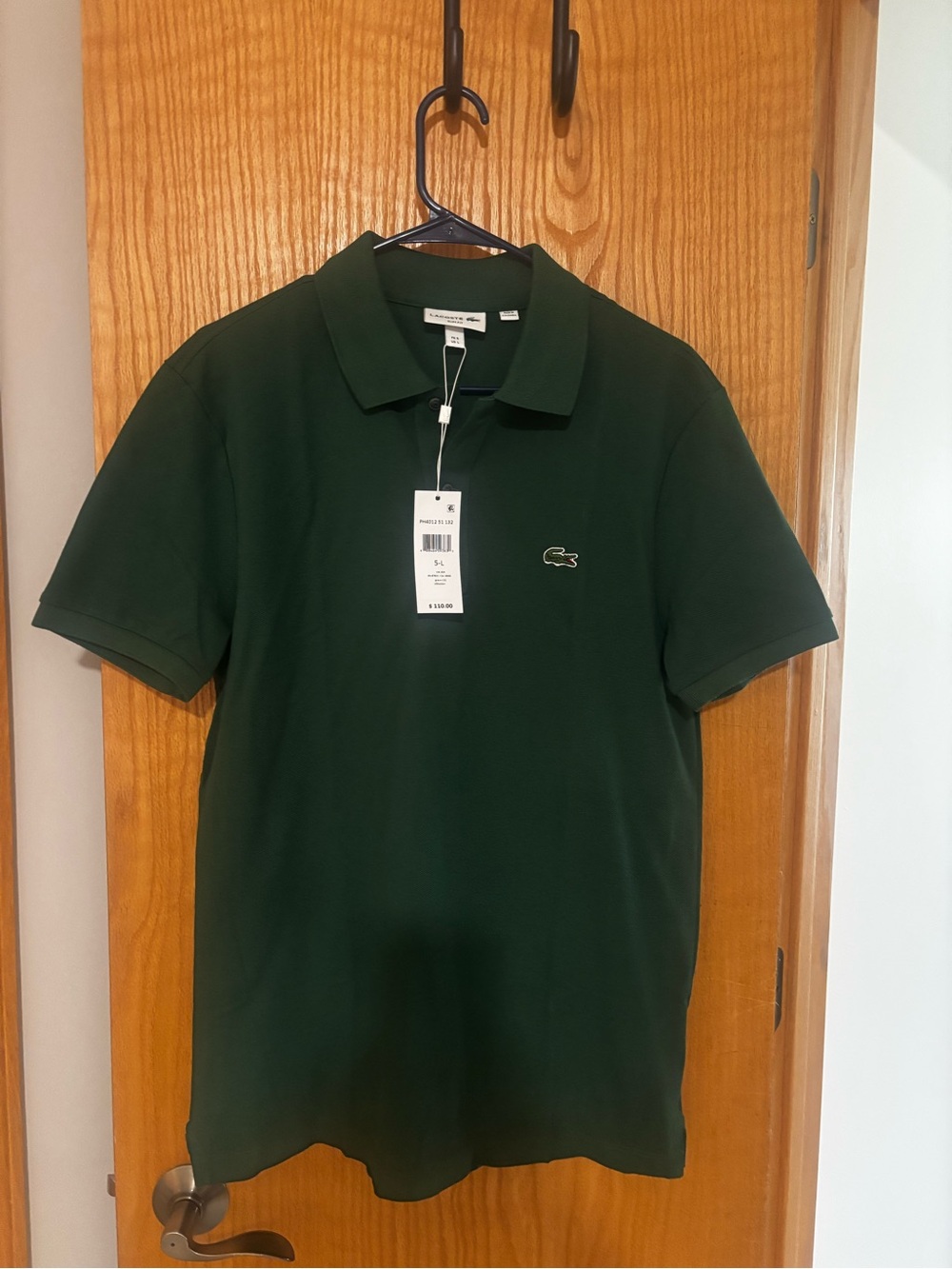 Lacoste Men's Slim fit Forest Green Short-Sleeve Polo